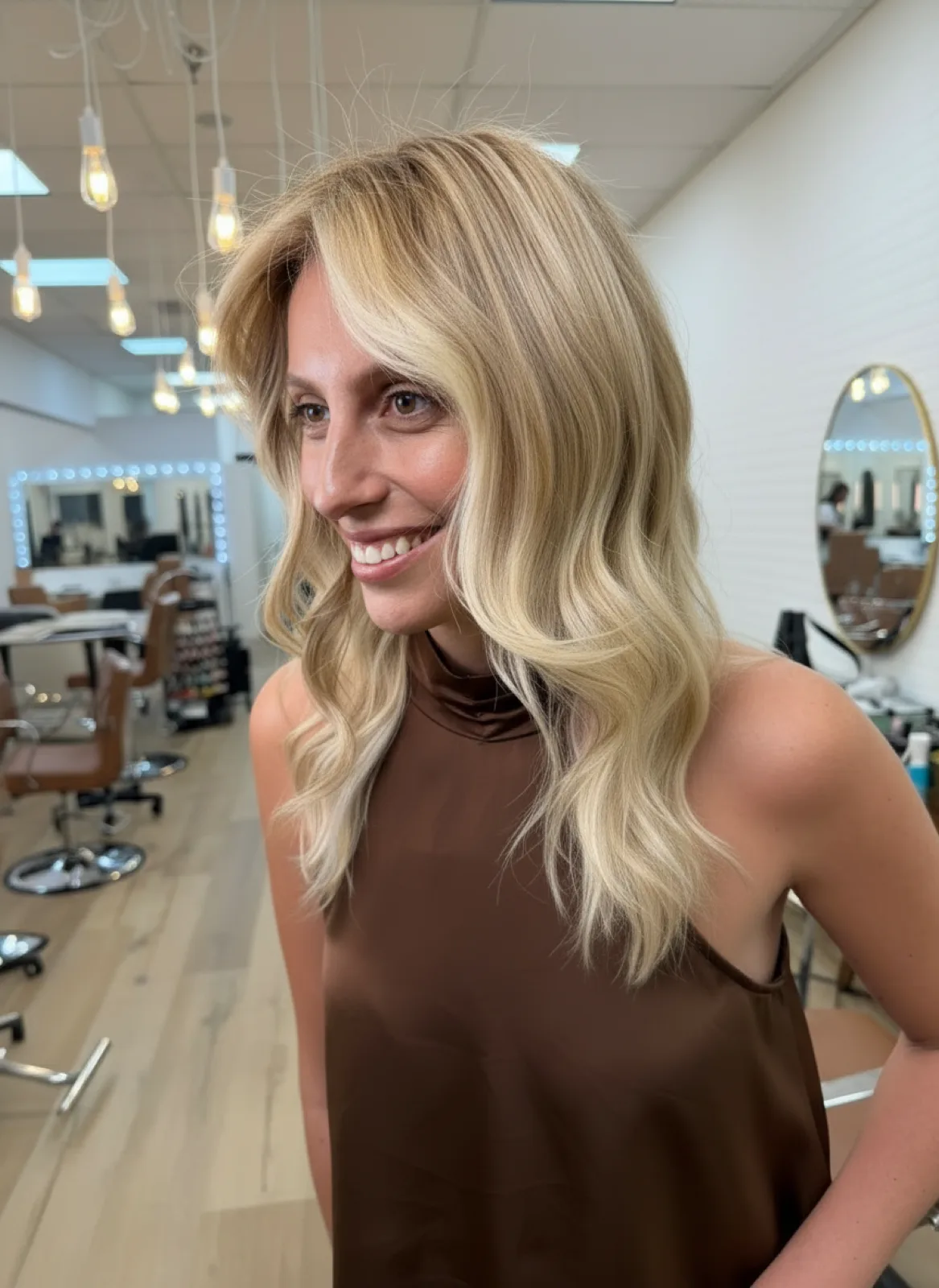 Lived-in Blonde Lob at Blend Hair Boutique, Plantation FL