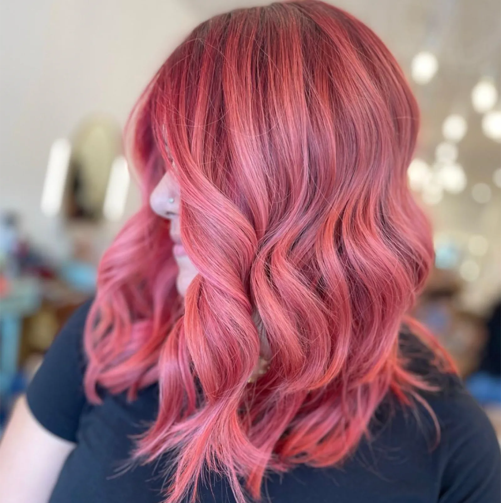 Rose Pink Creative Color at Blend Hair Boutique, Plantation FL