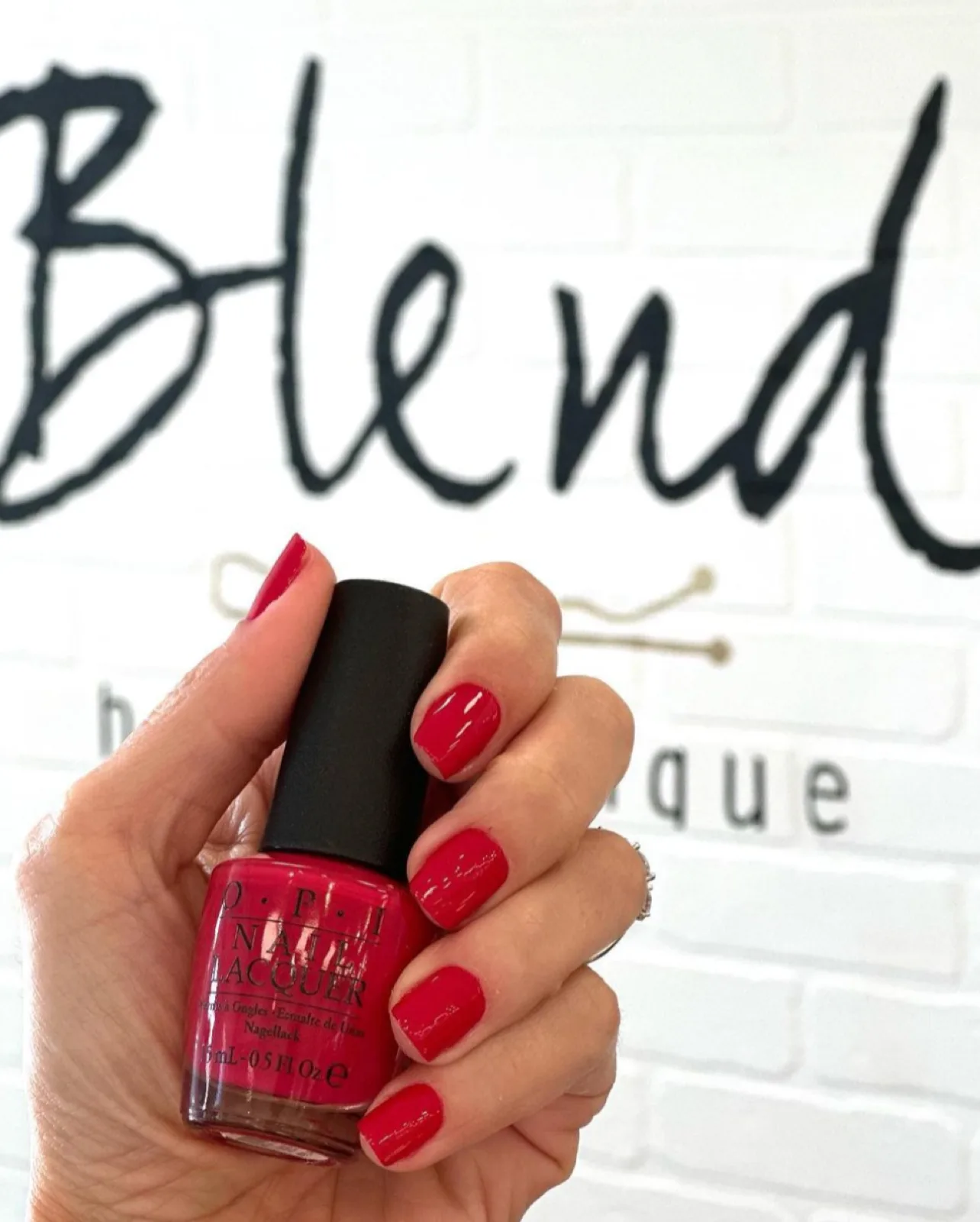 Signature Red Manicure at Blend Hair Boutique